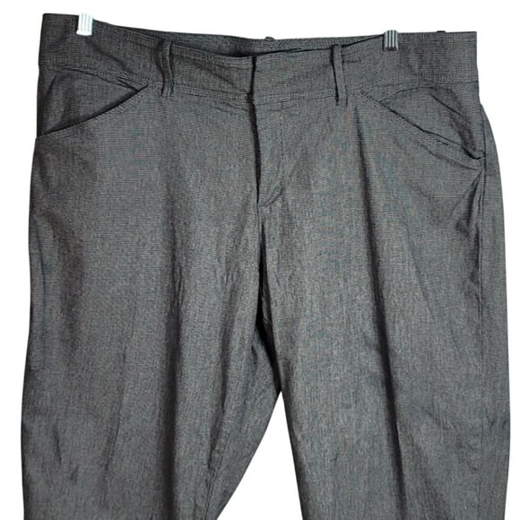 Lee Herringbone Pants Gray 18W Natural Straight Leg Just Below Waist Zip Button - Picture 2 of 8